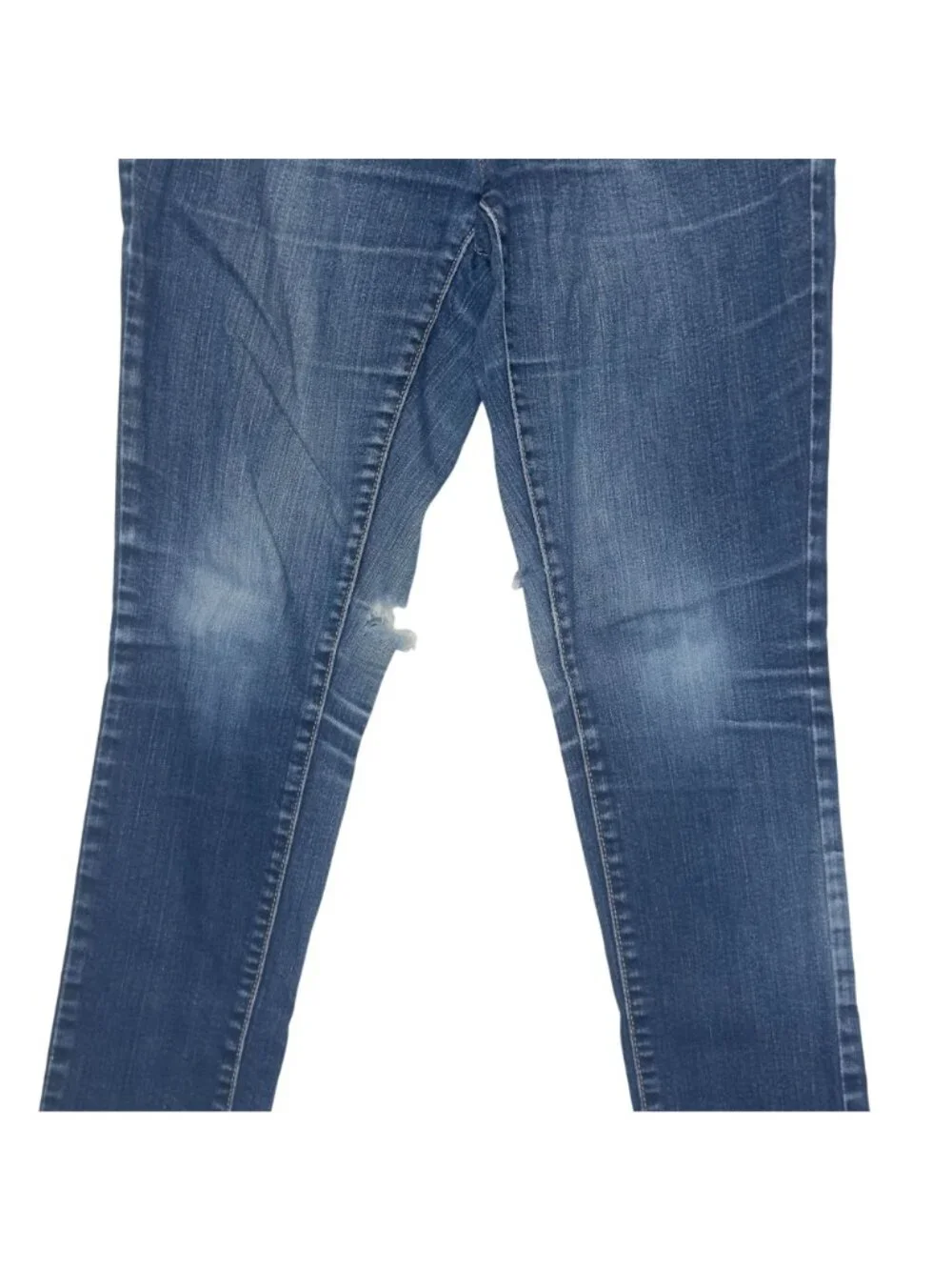 Mossimo Modern Skinny Jeans Womens 8R Blue Distressed Low Rise Stretch Denim 29
